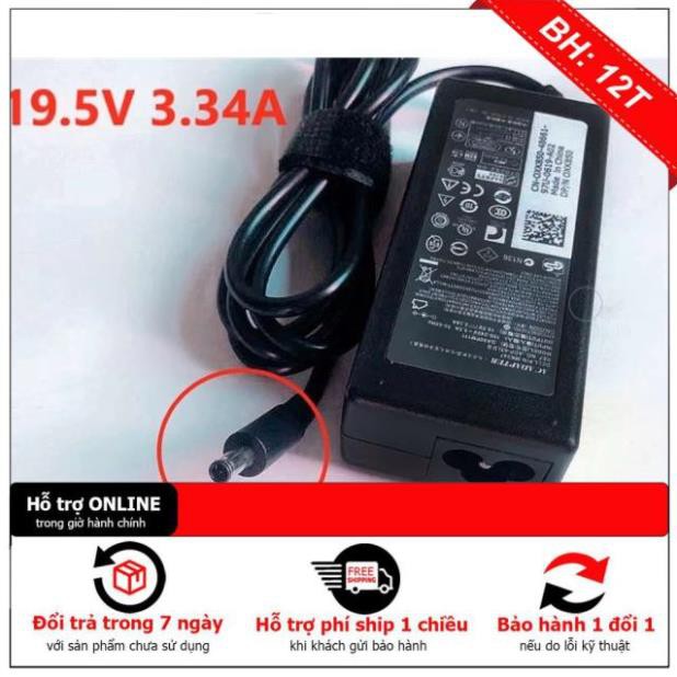 [BH12TH] Sạc ADAPTER DELL 19V-3.34A Đầu kim nhỏ (65w) ZIN