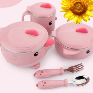 SET 5 MÓN-BỘ BÁT ĂN DẶM CHO BÉ( kèm clip+ ảnh thật)