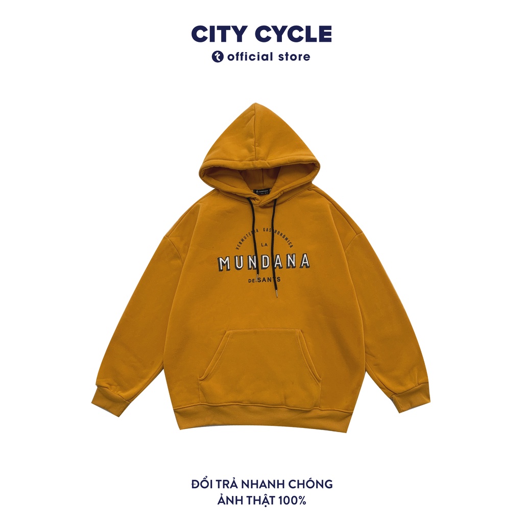 Áo Hoodie Mundana City Cycle Áo Hoodie nỉ bông in hình Unisex Hàn Quốc