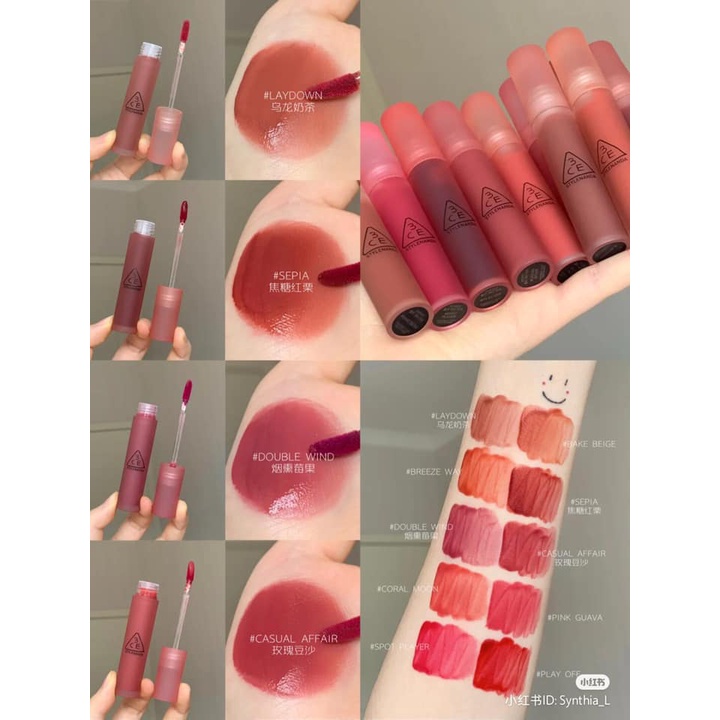 Son Kem 3CE Blur Water Tint Sepia Laydown