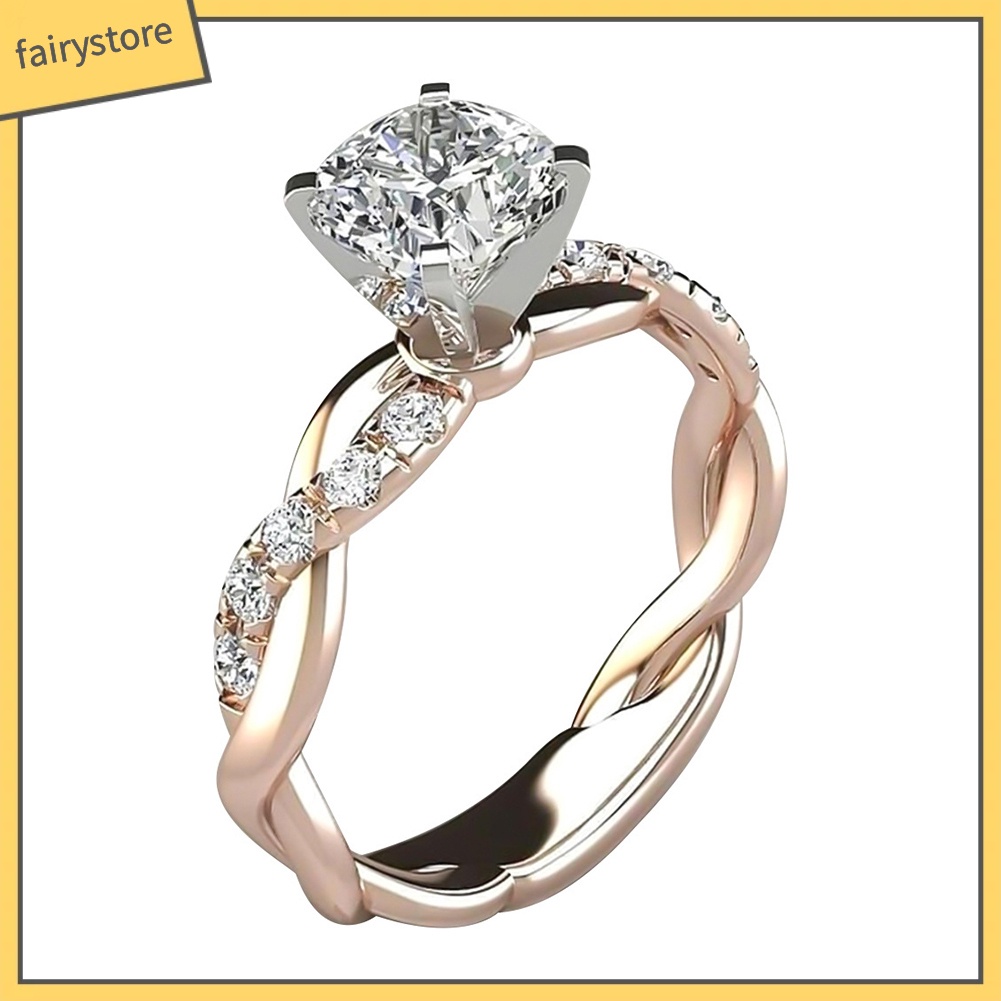 Nhẫn Hợp Kim Đính Đá Lấp Lánh Cho Nữ