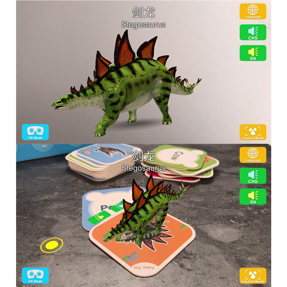 Bộ thẻ vườn thú áo 4D  Fancy Zoo bộ 68 loài động vật với 13 ngôn ngữ