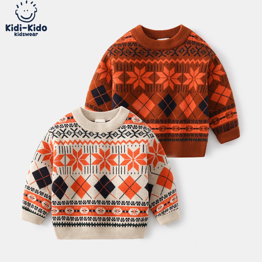 Áo Len Dài Tay Cho Bé Trai Bé Gái – Thời Trang Thu Đông Hãng Wellkids – Hàng Cao Cấp W15