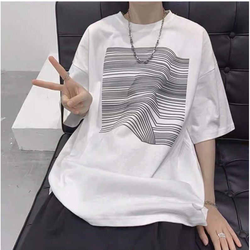 Áo thun tay lỡ vạch ngang TC12