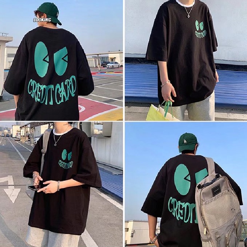 Áo Thun Tay Ngắn Dáng Rộng In Chữ Phong Cách Hip Hop Thời Trang Mùa Hè Cho Nam Và Nữ Size M-8XL