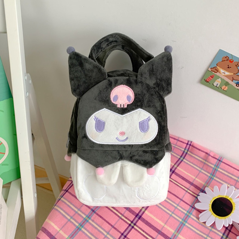 Túi Xách Tay Bằng Lông Thỏ Dễ Thương Sức Chứa Lớn