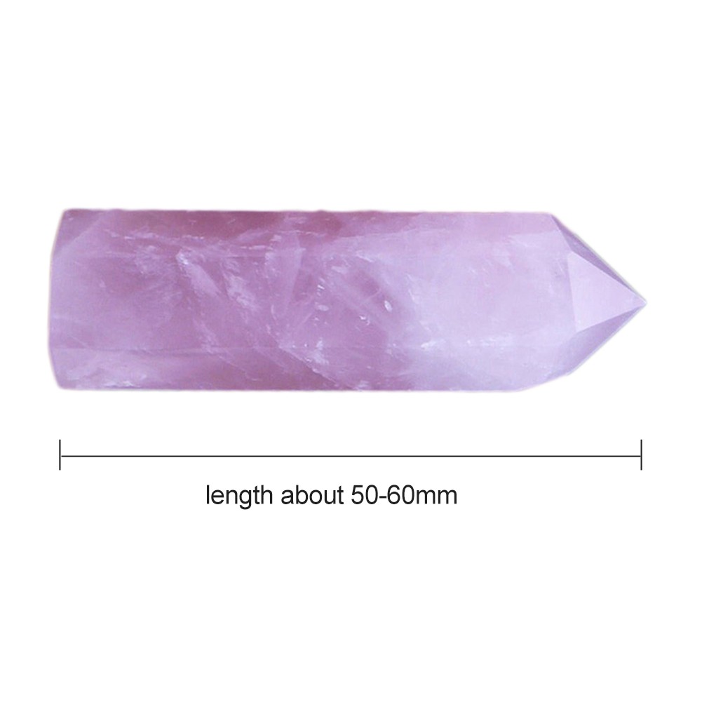 Sáo thạch anh pha lê màu hồng 50-60mm 100 % tự nhiên