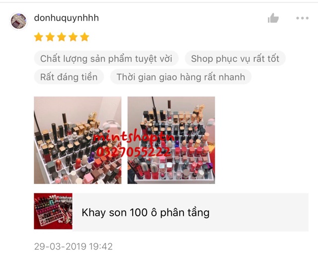 Khay son 100 ô phân tầng