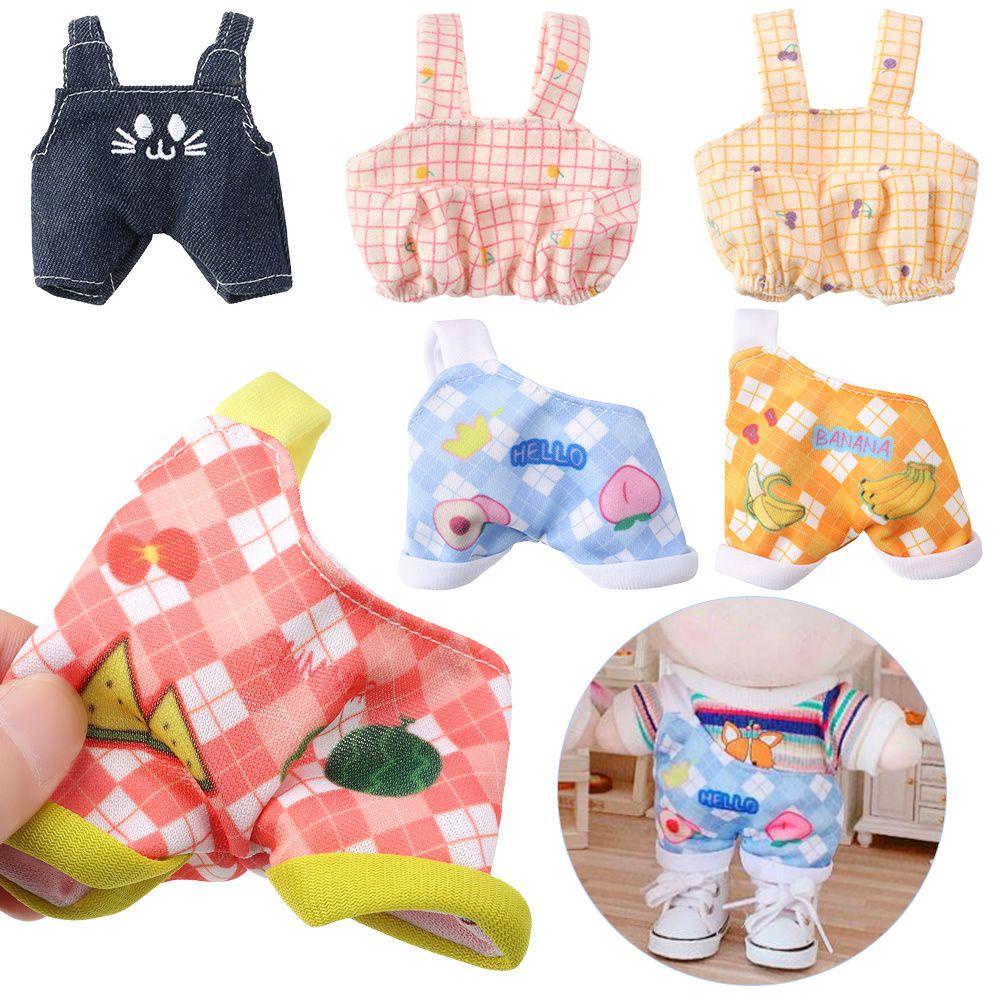 RAINBOW Replacement Doll Clothes Kids Gifts Mini Overalls Doll Suspender Pants for 20cm Toy Accessories DIY Plush Trousers Doll Wear