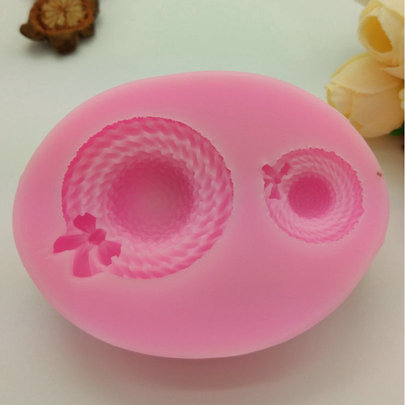 Straw Hat Silicone Soap Sugarcraft Chocolate Fondant Cake Mold