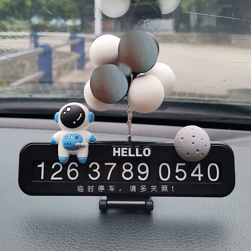 Automobile interior decorative poultry style temporary parking telephone number pad car accessories hb7I