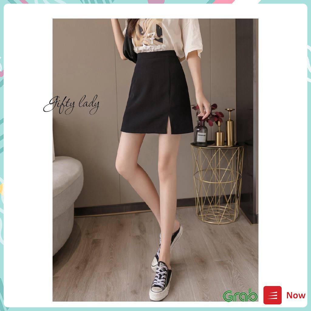 Chân Váy Chữ A Ngắn Xẻ Tà Trẻ Trung, Chân Váy Công Sở Lưng Cao Màu Trắng, Đen Thanh Lịch, Dễ Phối Đồ | Giftylady | BigBuy360 - bigbuy360.vn
