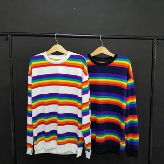 Sweater sọc cầu vòng 🌈🌈🌈