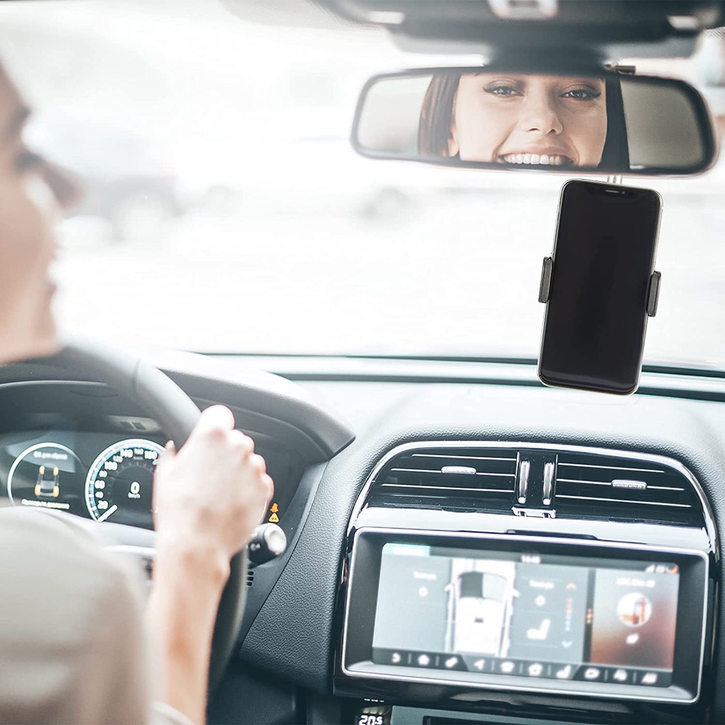 [Mới] 360 Độ] [Mới] 360 Độ °Giá Đỡ Điện Thoại Gắn Kính Chiếu Hậu Xe Hơi Có Thể Gập Lại Tương Thích Với iPhone Và Android