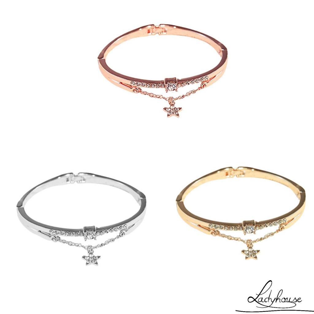 Vòng Tay Đính Đá Hình Ngôi Sao Năm Cánh Thời Trang Cho Nữ