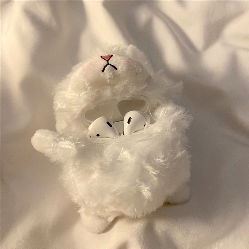 Vỏ Bảo Vệ Hộp Sạc Tai Nghe AirPods 1 2 3 Pro 3rd 2021 Hình Chú Cừu Nhồi Bông Dễ Thương