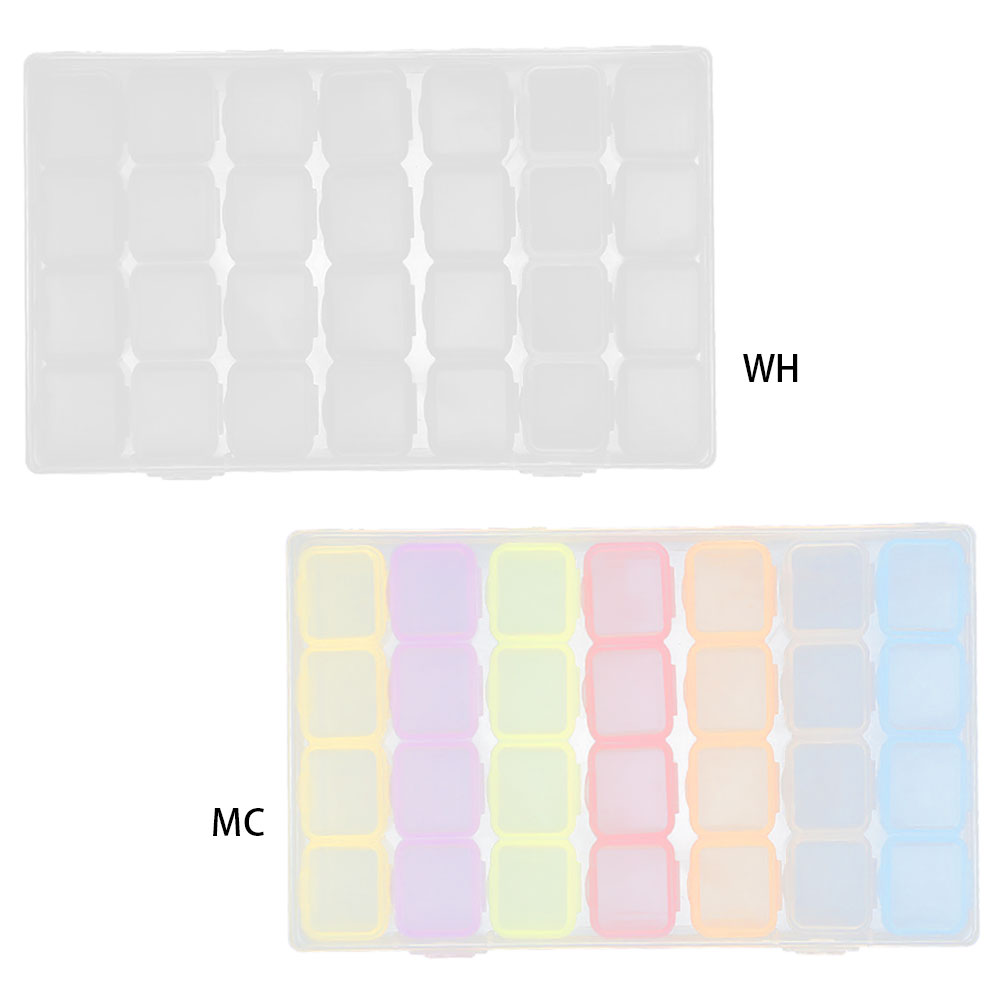 [Hàng mới về] Hộp nhựa 28 ngăn trong suốt đựng trang sức 5d
