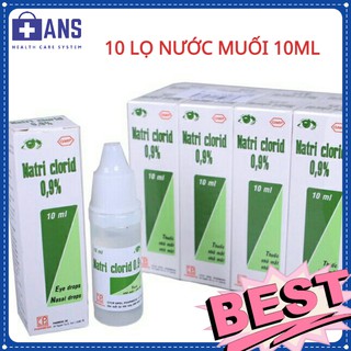 Combo 10 lọ nước muối nhỏ mắt NatriClorid 0.9%