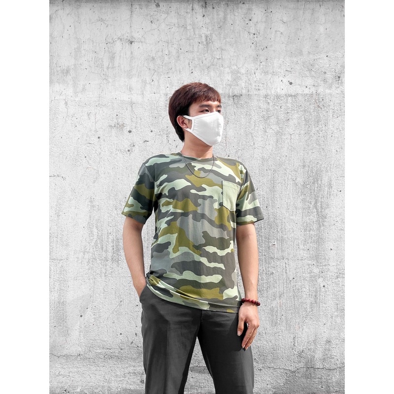 Áo thun cotton co giãn 4 chiều mẫu sọc và mẫu rằn ri DOKESI -  Stripy Stripe T-shirt & Camo T-shirt