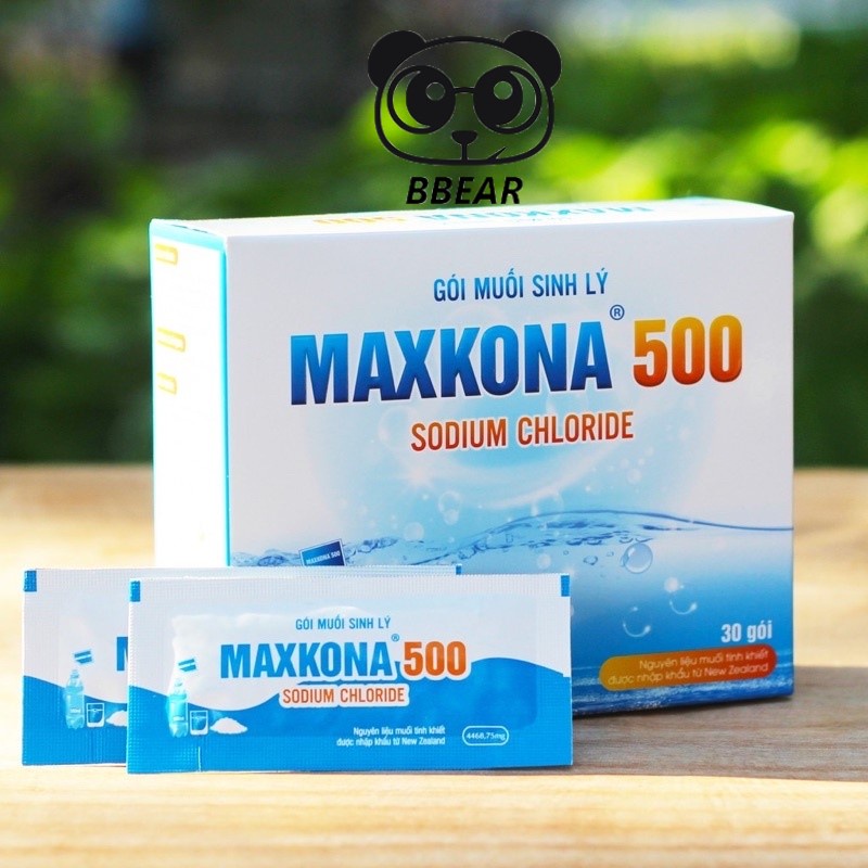 Gói Muối Sinh Lý MAXKONA 500, Gói Pha Để Súc Họng, Súc Miệng, Rửa Mũi Xoang