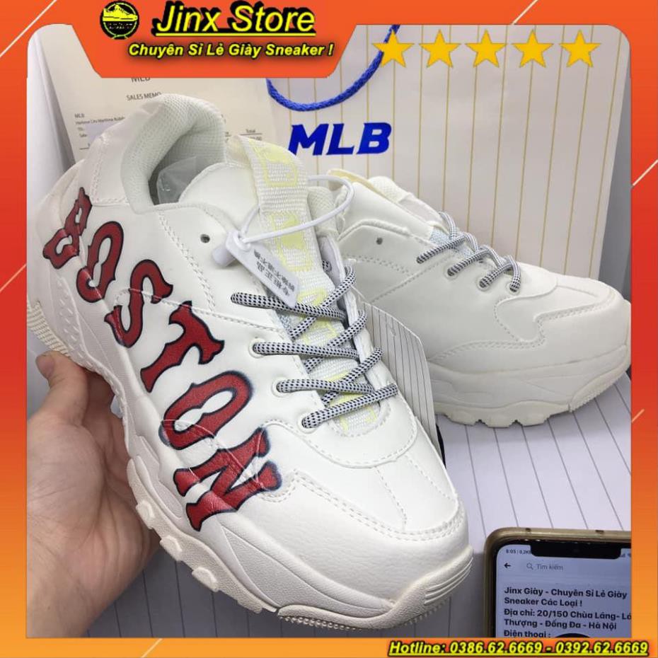 [ FREE SHIP ] Giày thể thao sneaker trắng M L B BOSTON full size, full bill box hàng 1:1