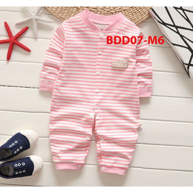 [Bodysuit cao cấp] Body dài tay dễ thương Cotton cho bé trai bé gái BDD07