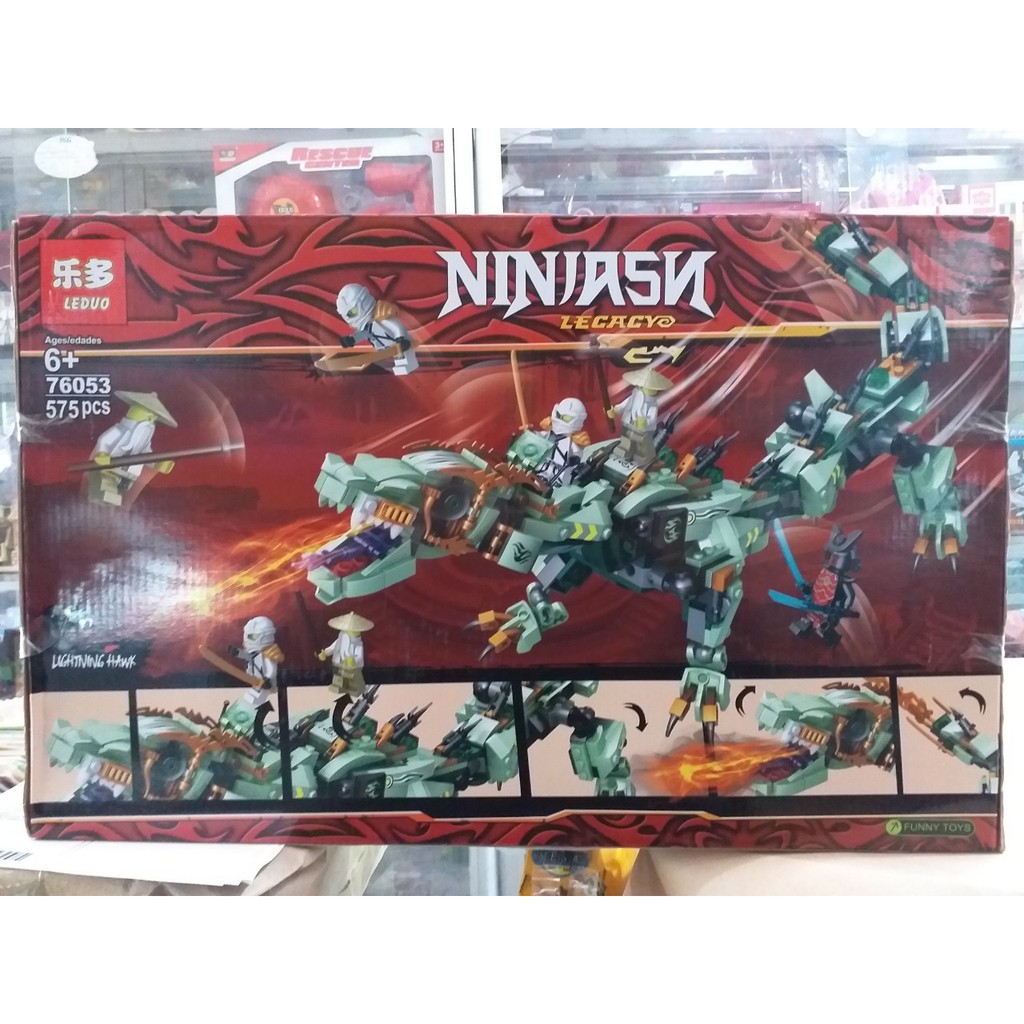 Chuỗi LEGO NINJAGO Lắp ráp xếp hình Lego Ninjago 76053 : Rồng xanh sấm sét huyền thoại của Zane 575 mảnh