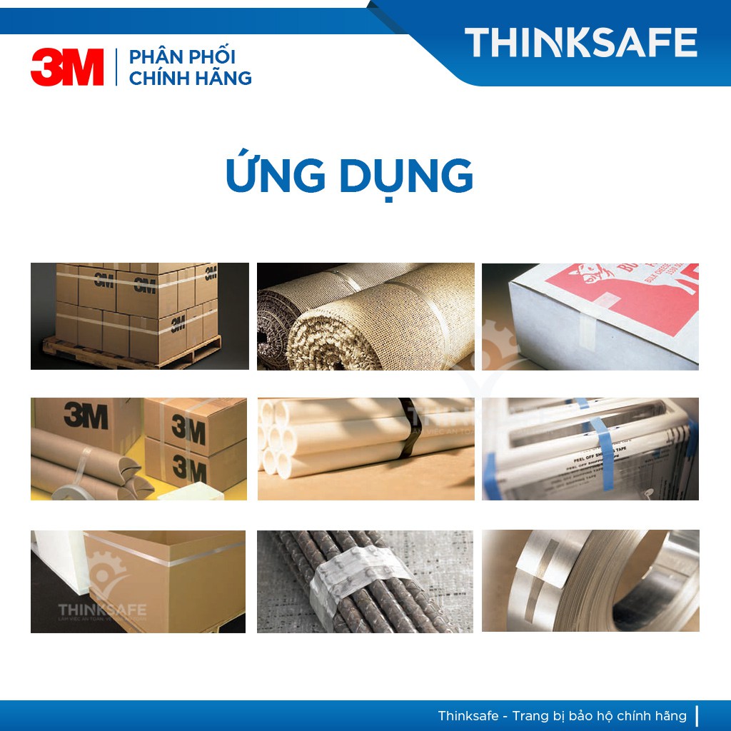 Băng keo sợi thủy tinh 3M Thinksafe, Băng dính một mặt cường lực siêu chắc, keo trong, sợi thuỷ tinh gia cường - 3M 897