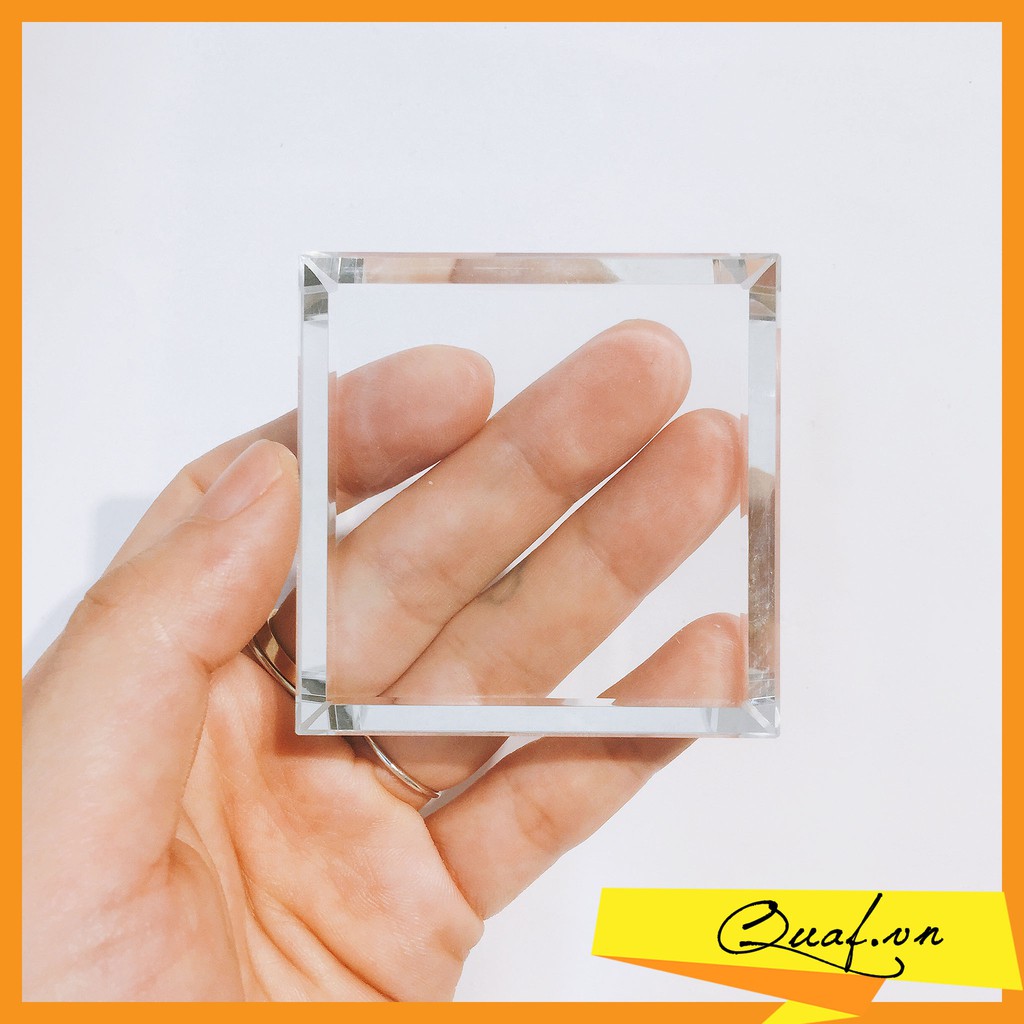 Đế pha lê trưng bày sản phẩm MOON, kích thước 6x1, 8x1, 6x2, 8x2cm