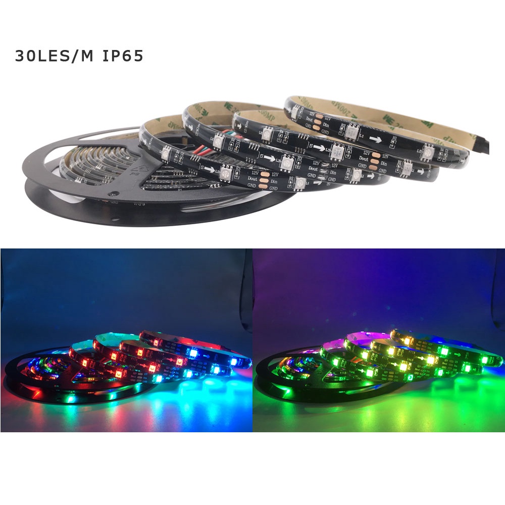 Dây đèn led 5M DC12V WS2811 5050 RGB đủ màu 1 IC điều khiển 3 Led