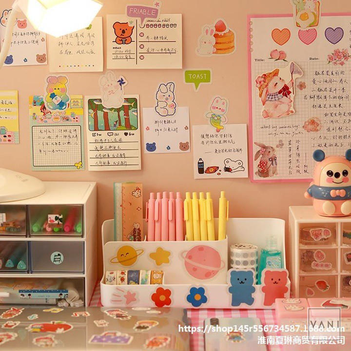 Túi Sticker Dán Decor Nhiều Hình Ngộ Nghĩnh Dễ Thương - Vani Store [VPP00155]