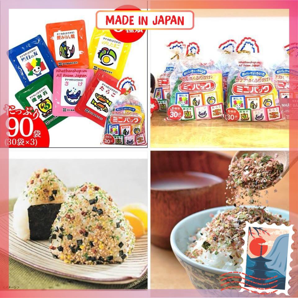 [NỘI ĐỊA NHẬT] Gia Vị Rắc Cơm Cho Bé Nhật Bản | Gia Vị Rắc Cơm Furikake 6 Vị (30 gói)