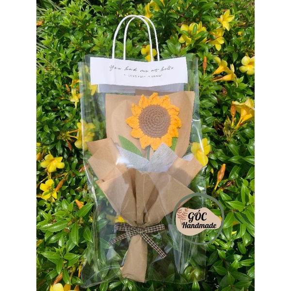 Hoa hướng dương len Bó hoa hướng dương handmade