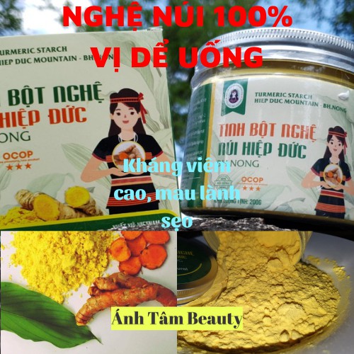 Tinh Bột Nghệ Núi Hiệp Đức Bh'nong Nhanh Chóng Làm Liền Sẹo Vết Mổ Sau Sinh Đẹp Da Tính Kháng Viêm Cao - Ánh Tâm Beauty