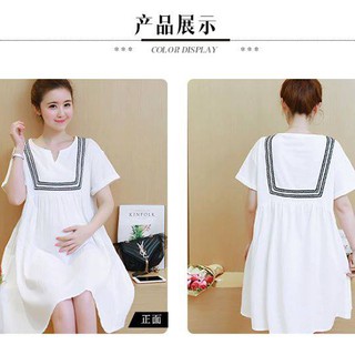 Váy Trắng Viền Thang Đen