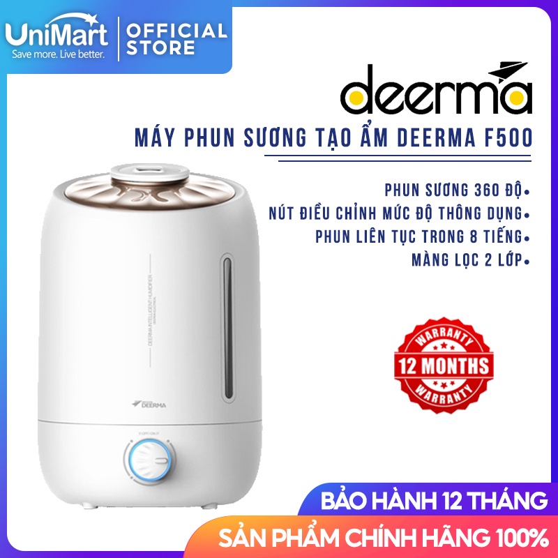 Máy Phun Sương Tạo Ẩm Khuếch Tán Tinh Dầu Deerma F500 | UniMart Official Store