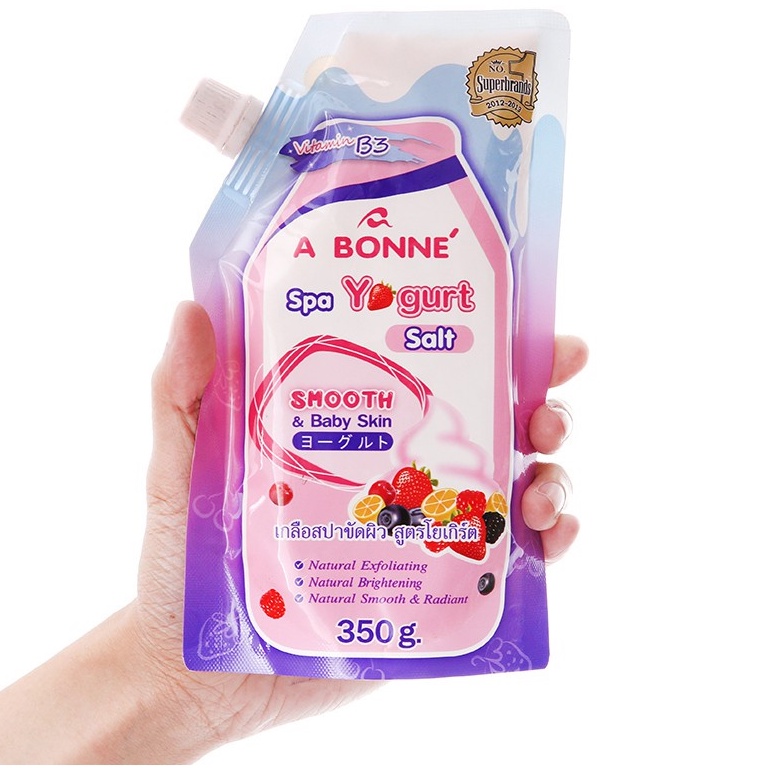 [Mã SRJULY1215 giảm 20K đơn 50K] Muối tắm tẩy tế bào chết nhẹ dịu A Bonne Spa Milk Salt Thái Lan 350gr nhiều hương