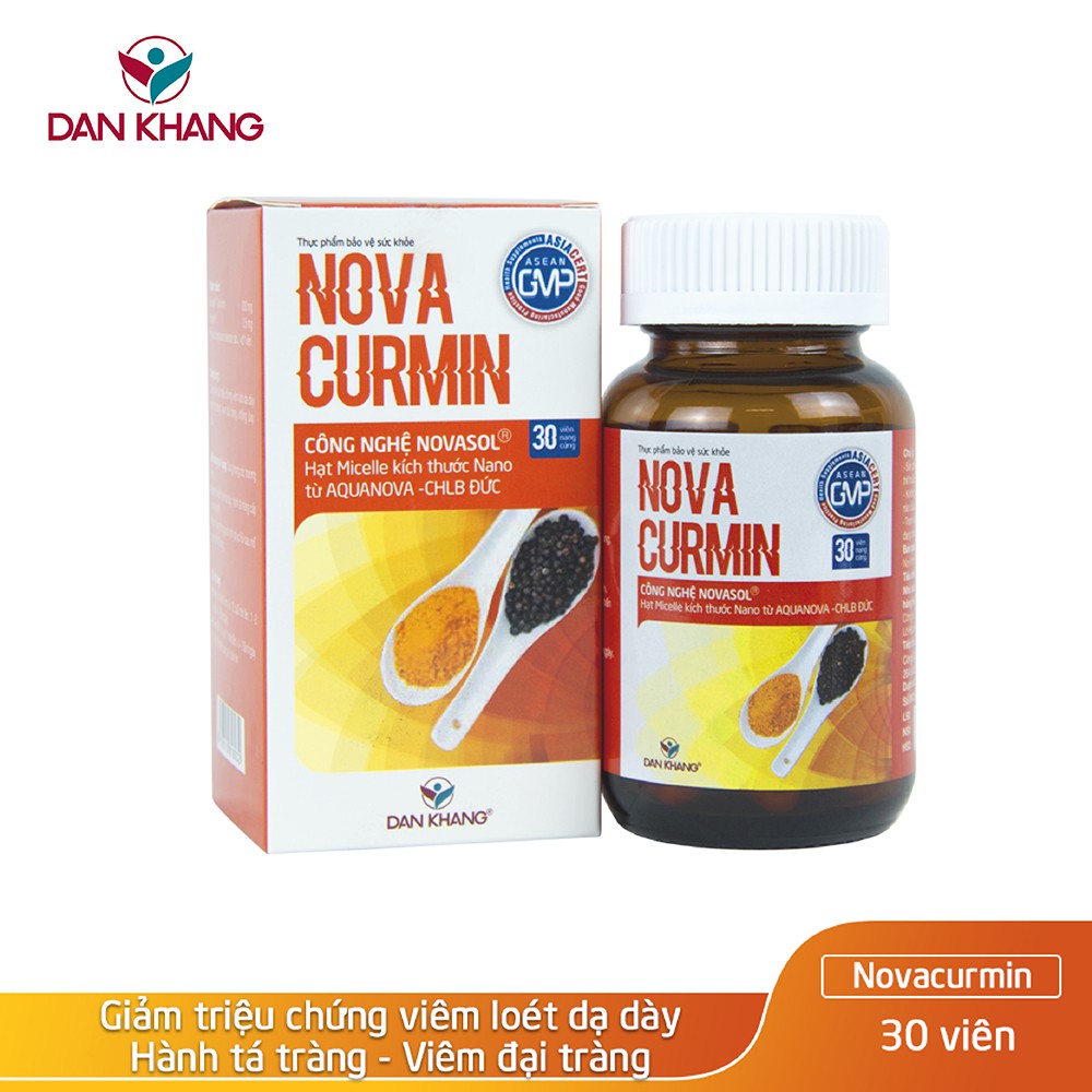 Viên Uống Tinh Chất Nghệ Hỗ Trợ Bảo Vệ Dạ Dày Novacurmin Hủ 30 Viên