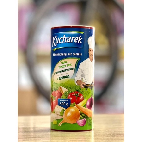 Hạt nêm rau củ Hữu cơ ăn chay, ăn kiêng, ăn dặm/ Hạt nêm Kucharek lon 300g