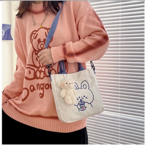Túi tote thỏ gấu TXV12 bao đeo chéo