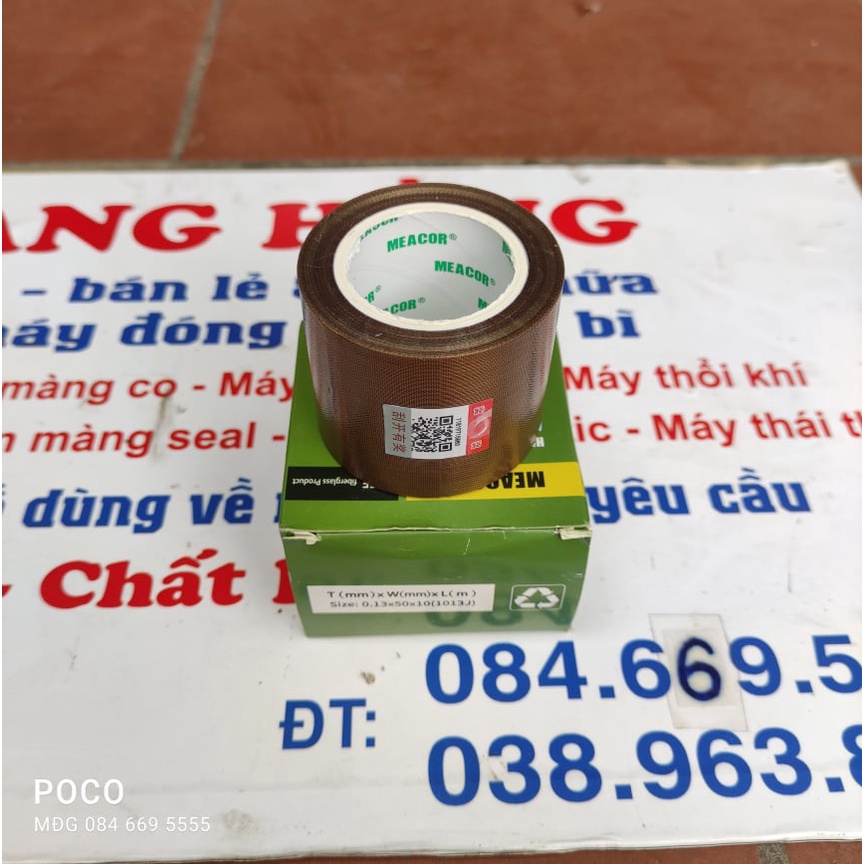 Băng dính chịu nhiệt, băng keo chịu nhiệt cho máy hút chân không, máy hàn miệng túi - MÁY ĐÓNG GÓI Knhiệt