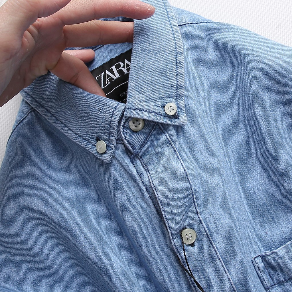 Áo sơ mi jeans -khoác jeans cực bụi bặm[hình thật] | BigBuy360 - bigbuy360.vn