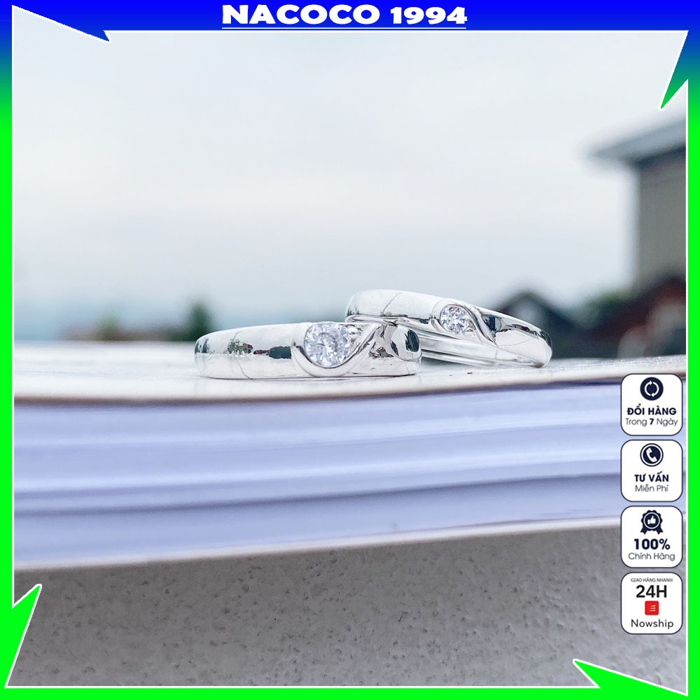 Nhẫn cặp đôi nam nữ NACOCO NB11 thiết kế hở dễ dàng điều chỉnh kích cỡ mẫu mới sang trọng cao cấp