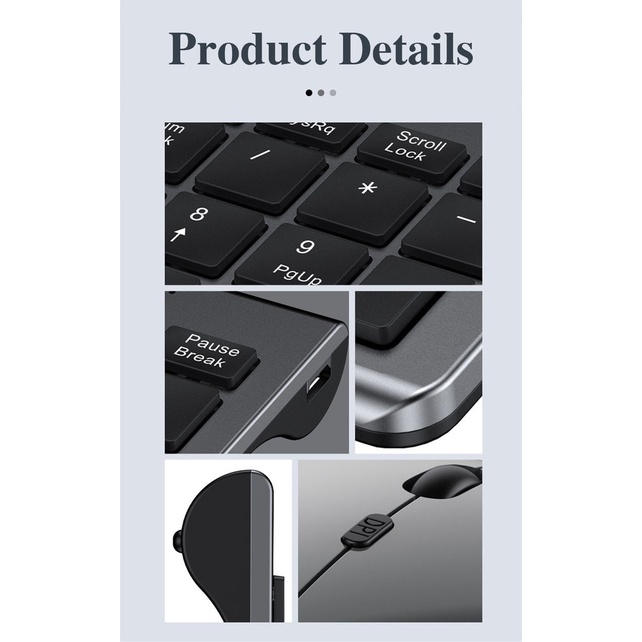 CHUYI Bộ Bàn Phím Và Chuột Không Dây Bluetooth 3.0 5.0 2.4Ghz 109 Phím Có Thể Sạc Lại Cho iPad Laptop Điện Thoại Notebook