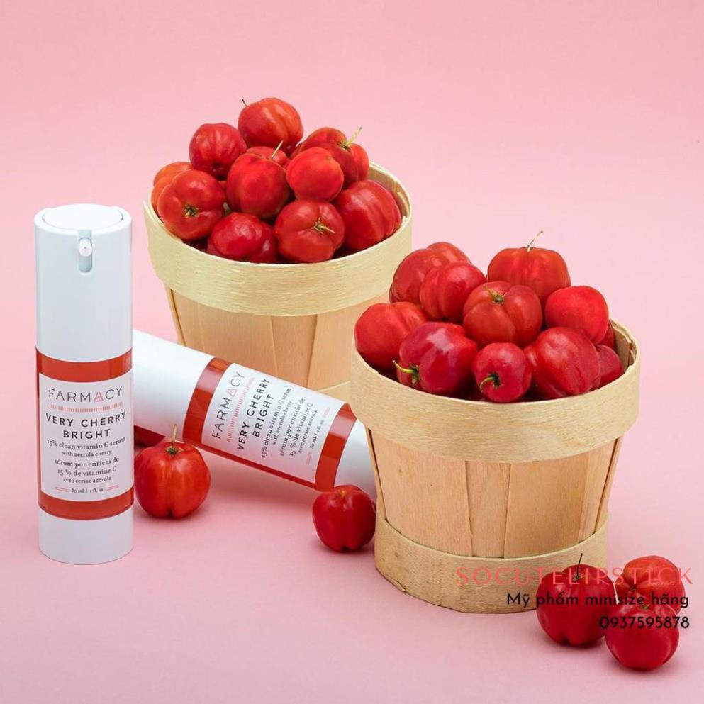 Tinh chất FARMACY Very Cherry Bright 15% Clean Vitamin C Serum with Acerola Cherry