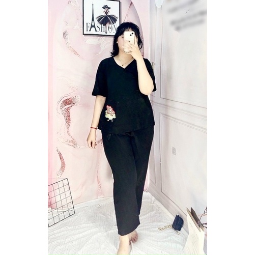 Đồ lam Bigsize 67kg đến 95kg(bộ lam thêu hoa)