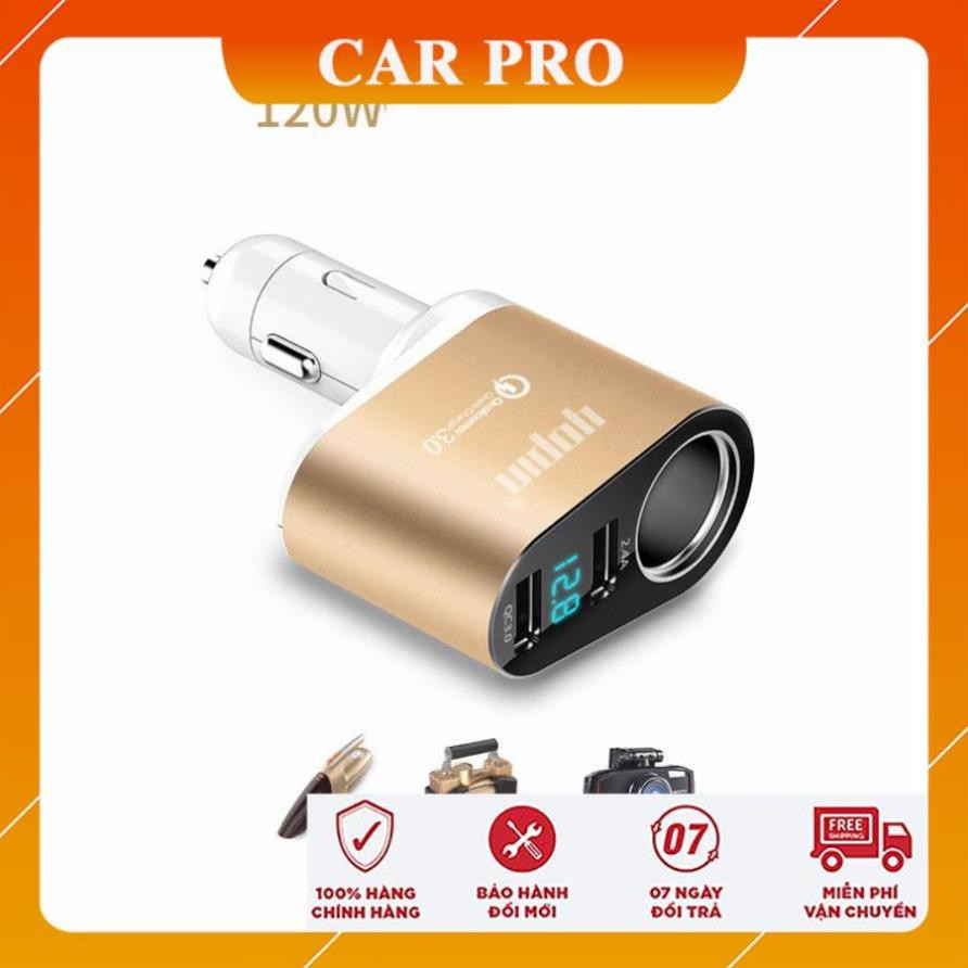 Chia tẩu sạc nhanh Yopin - 1 tẩu 2 USB tích hợp sạc nhanh QC 3.0 - 2.4A - CAR PRO