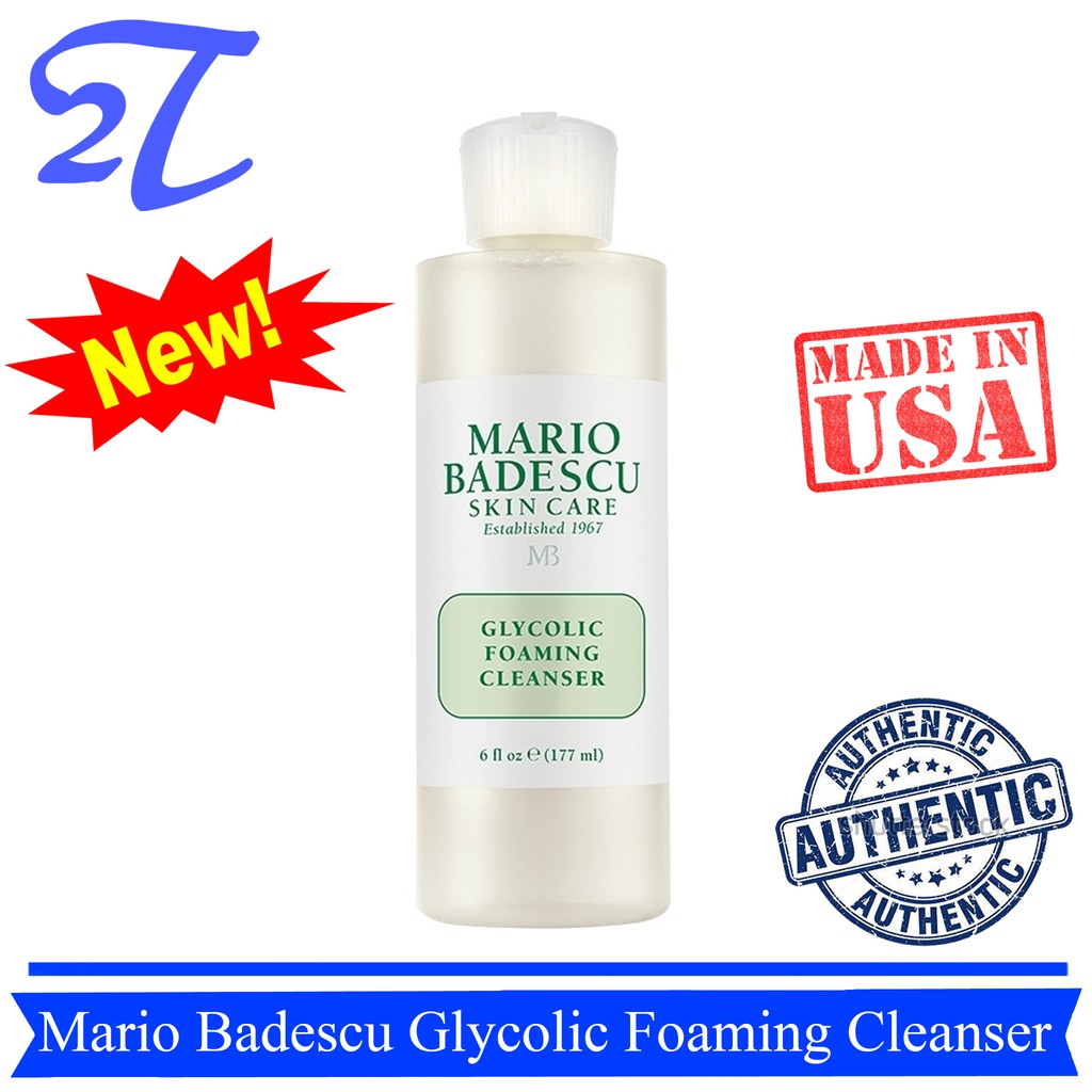 Sữa rửa mặt làm sáng da Mario Badescu Glycolic Foaming 177ml