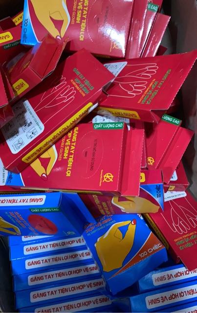 100 chiếc gang tay nilon, gang tay vệ sinh