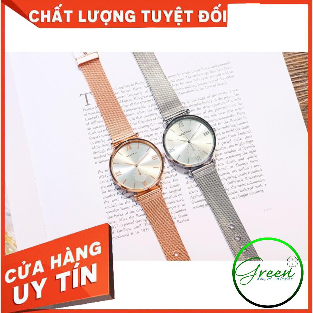 [GIÁ GÓC] ĐỒNG HỒ ĐÔI MREURIO MR02 DÂY LƯỚI CỰC ĐẸP AH429